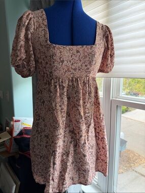 Sky and Sparrow Pink Floral Midi Dress